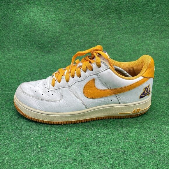 Nike Air Force 1 Retro Low Los Angeles White orange Men's Size 9 - Picture 1 of 5